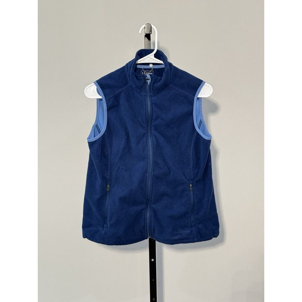 LL Bean Vest Men's S Blue Sleeveless Full Zip Polartec Fleece Outdoor*